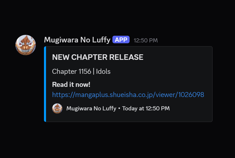 Manga Chapter Release Bot